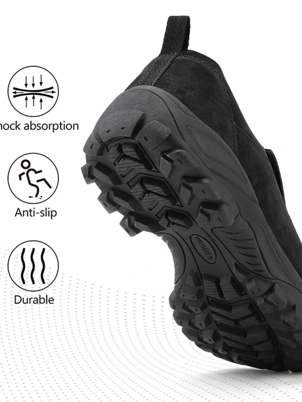 Nortiv8 mens slip on suede loafers water resistant hiking trails walking shoes 8